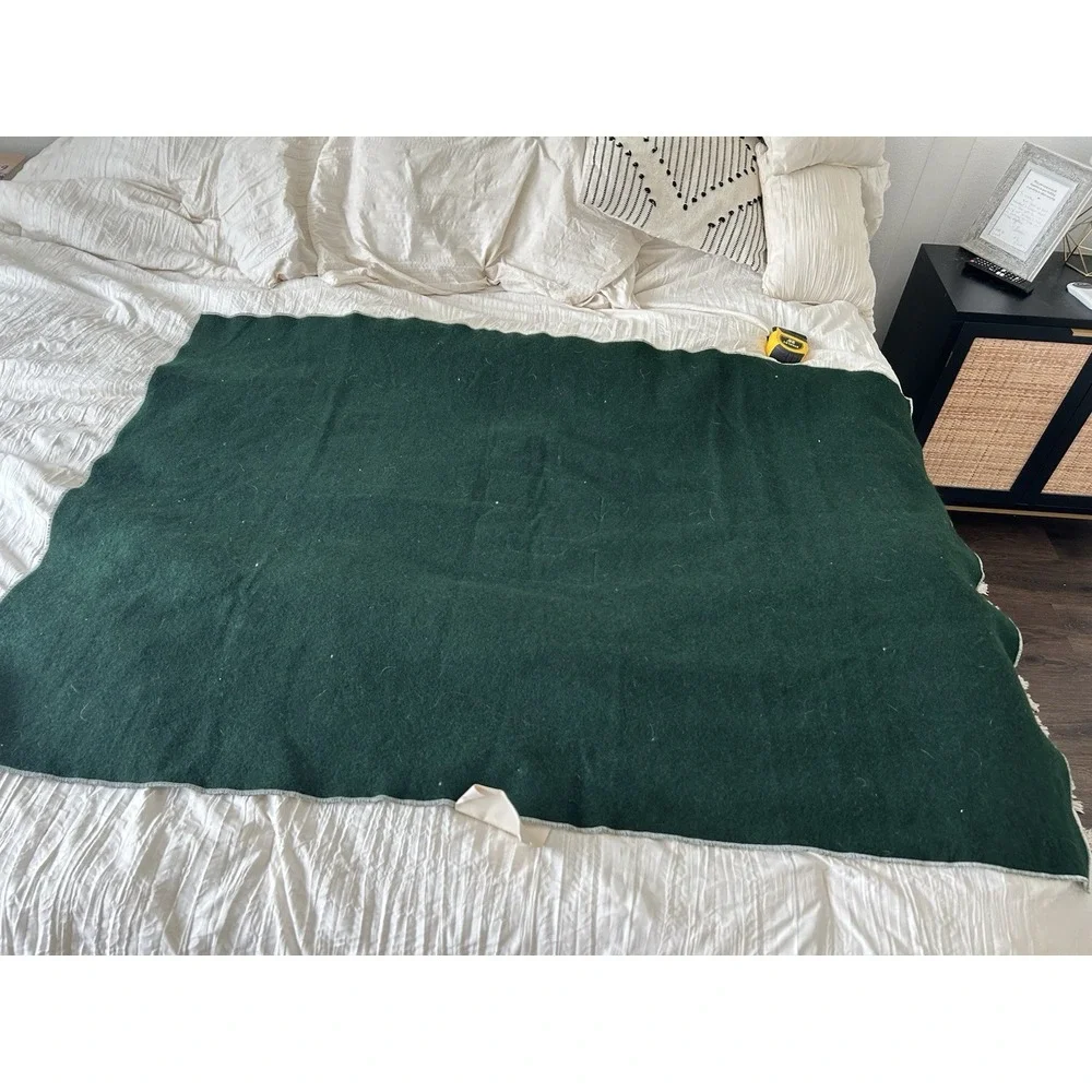 Vintage MSU MICHIGAN STATE SPARTANS UNIVERSITY STADIUM WOOL‎ BLANKET Huge! NEW